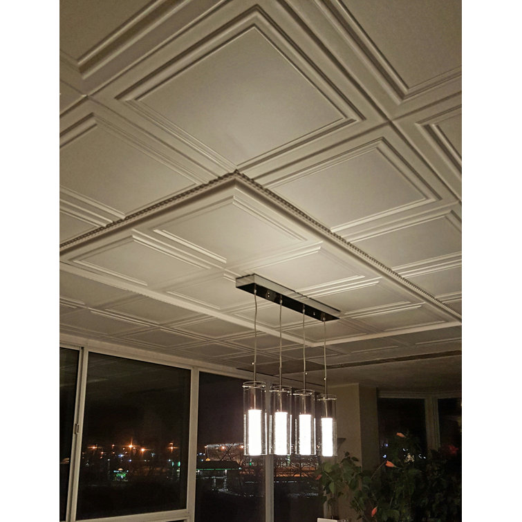 Styro Pro Styrofoam Ceiling Tiles to Cover Popcorn (covers 43 sq.ft
